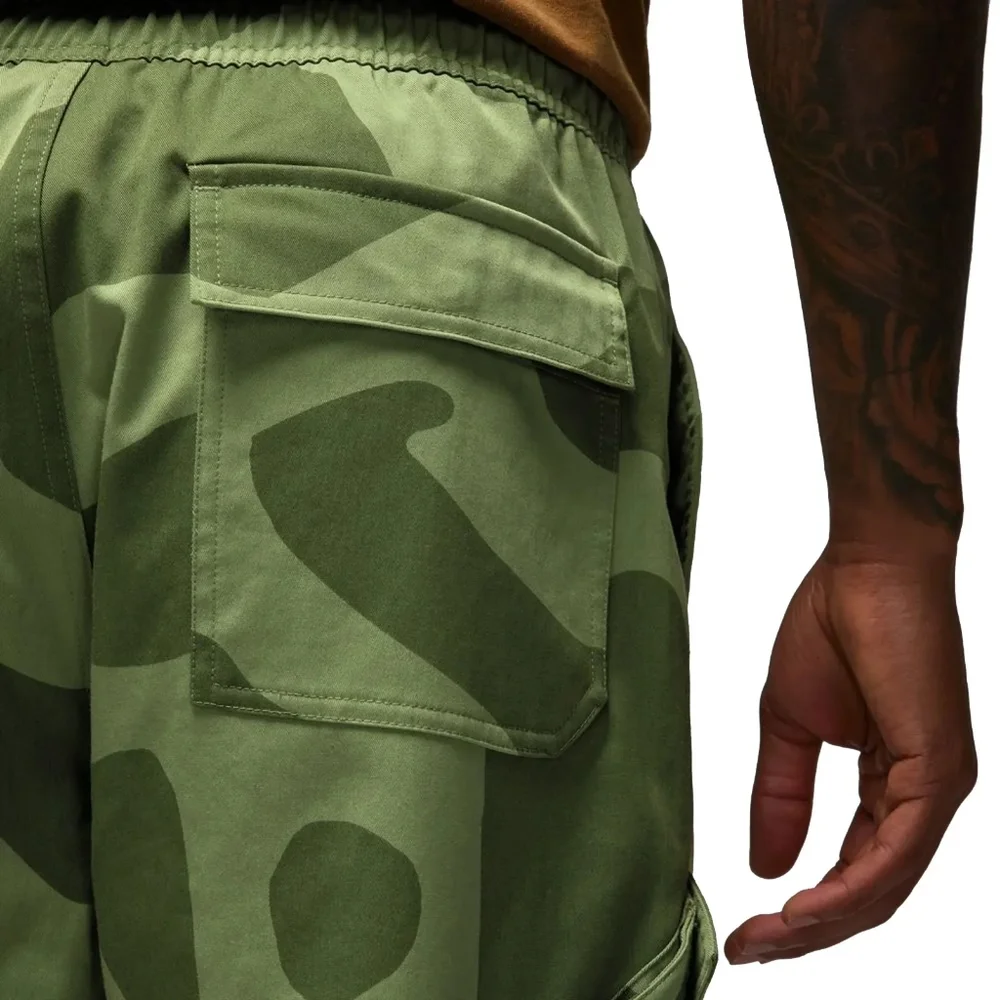Nike Jordan Essentials Chicago Elephant Print Camo Cargo Pants FD7455-340 Size L